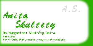 anita skultety business card